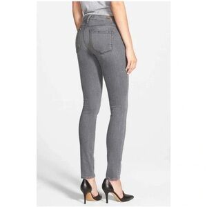 PAIGE Shimmer Gray Skinny Jeans